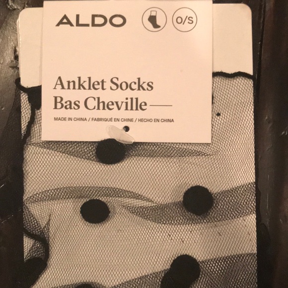 2 PAIR ALDO ANKLET SOCKS. NEW!! One size fits all. - Picture 2 of 3